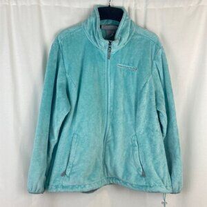 Free Country Aqua Furry Fleece Full Zip Teddy Jacket Women’s Size XXL